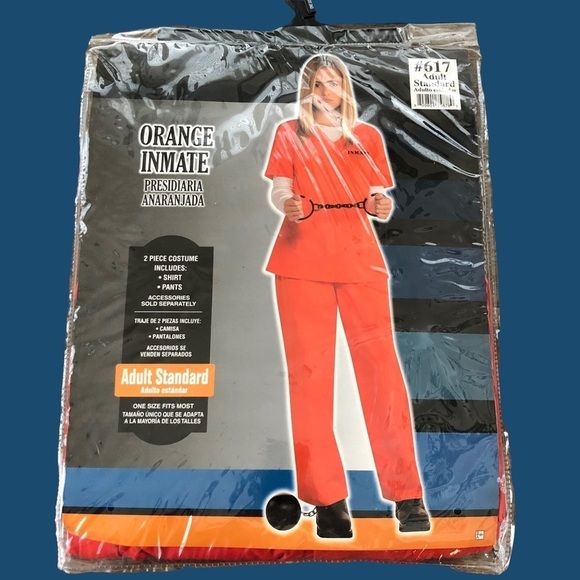 Women's Orange Costume Set - Picture 2 of 9